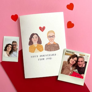 Anniversary or Wedding Custom Portrait Card image 2