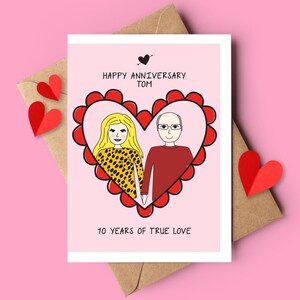 Carte de portrait d’anniversaire ou de mariage personnalisée image 3