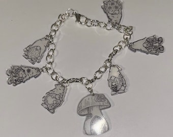 Pulsera con dijes de gnomo
