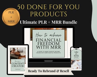 Master Resell Rights Bundle Digital Products Passive Income Private Label Rights PLR & Master Resell Rights MRR Digital Products To Resell