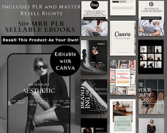 50+ MRR PLR Ebook Editable Planners, Trackers, and Journals Ideal for Passive Income, Featuring Private Label Rights & Master Resell Rights