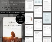 Self Love Journal with Master Resell Rights Editable PLR Canva Template Lead Magnet Coach Spiritual Business Workbook Self-Care Mood Tracker