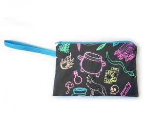 neon green clutch purse