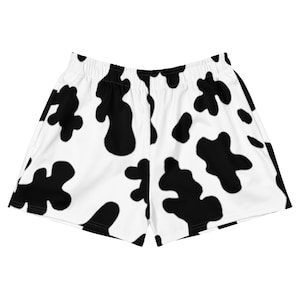 Pantaloncini sportivi/da bagno con stampa di mucche riciclate da donna