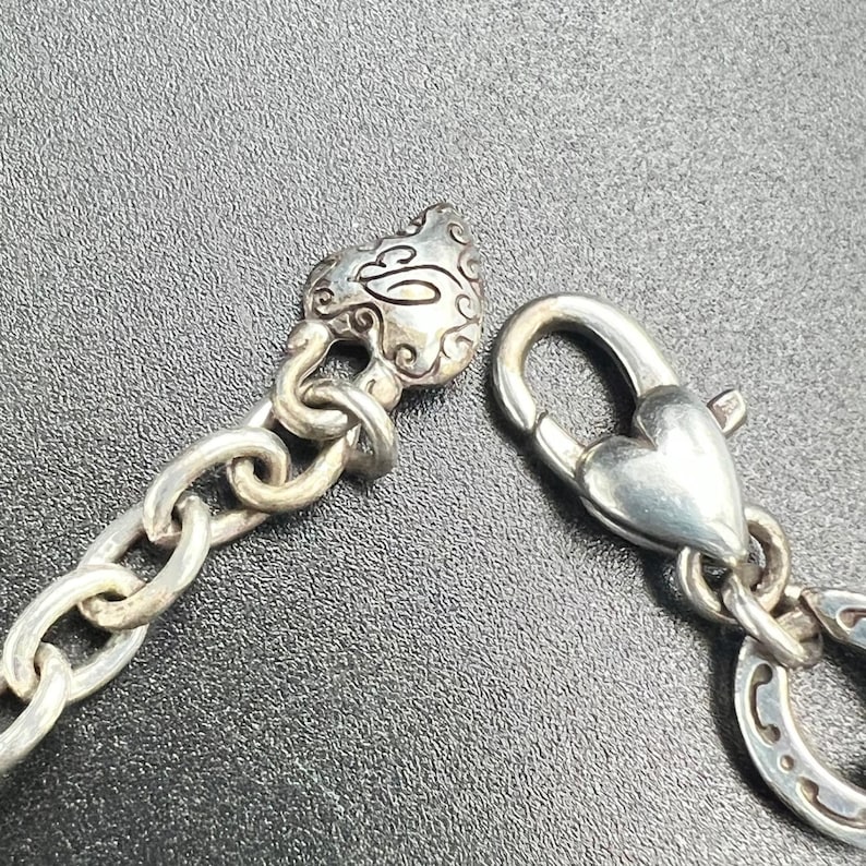 Brighton Power of Pink Breast Cancer Awareness Heart Charm Bracelet Silver Tone image 6
