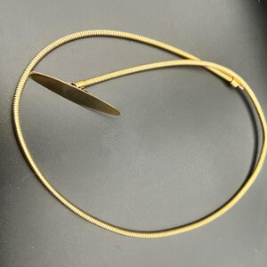 VTG 70s–80s Gold Snake Chain Belt Minimalist Modern Clasp Style 30\