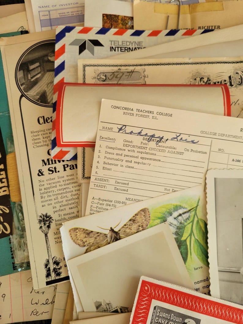 Huge Vintage Paper Ephemera Lot (190+ Pieces) For Junk Journals, Collage & Mixed Media