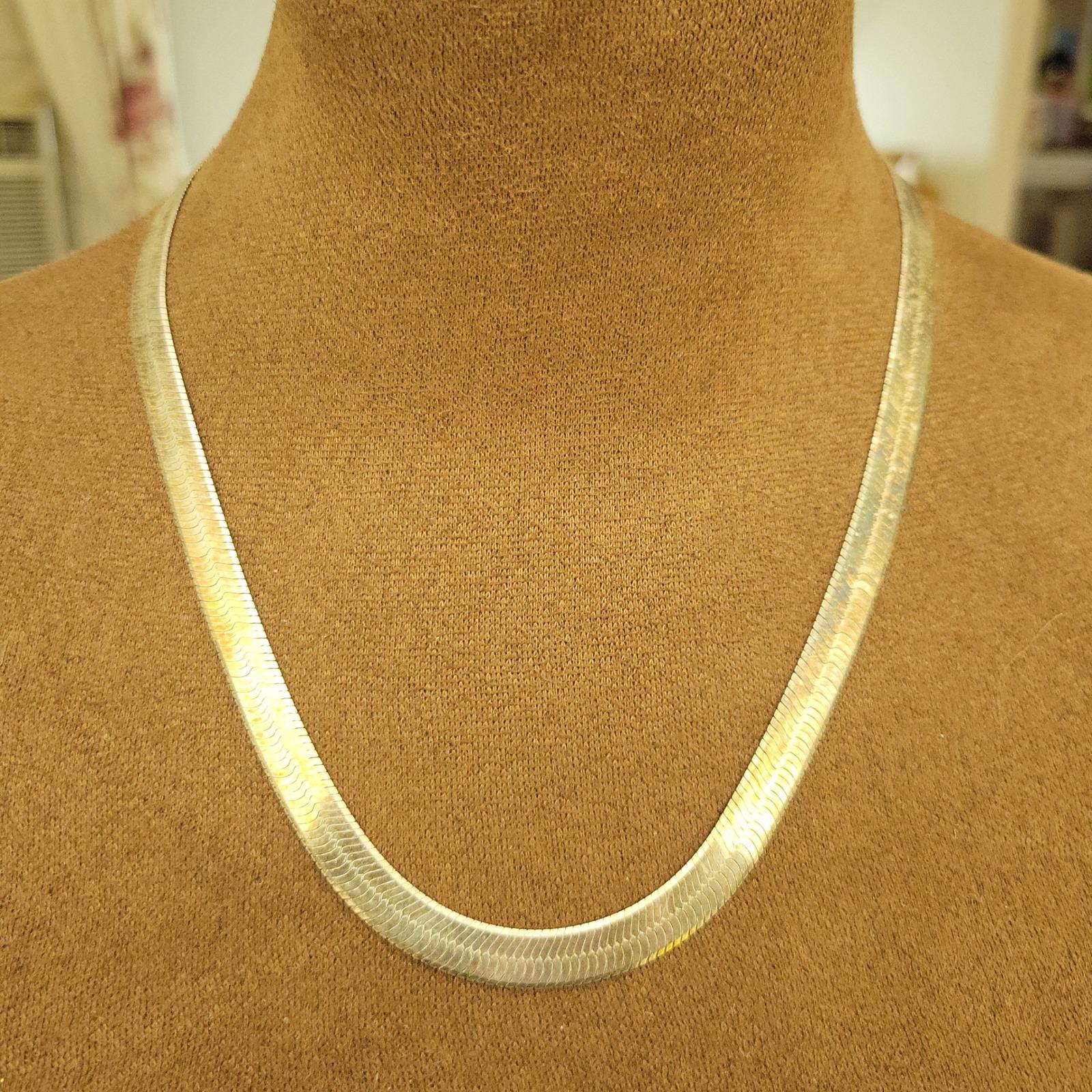 Vintage Sterling Silver Snake Chain - Etsy