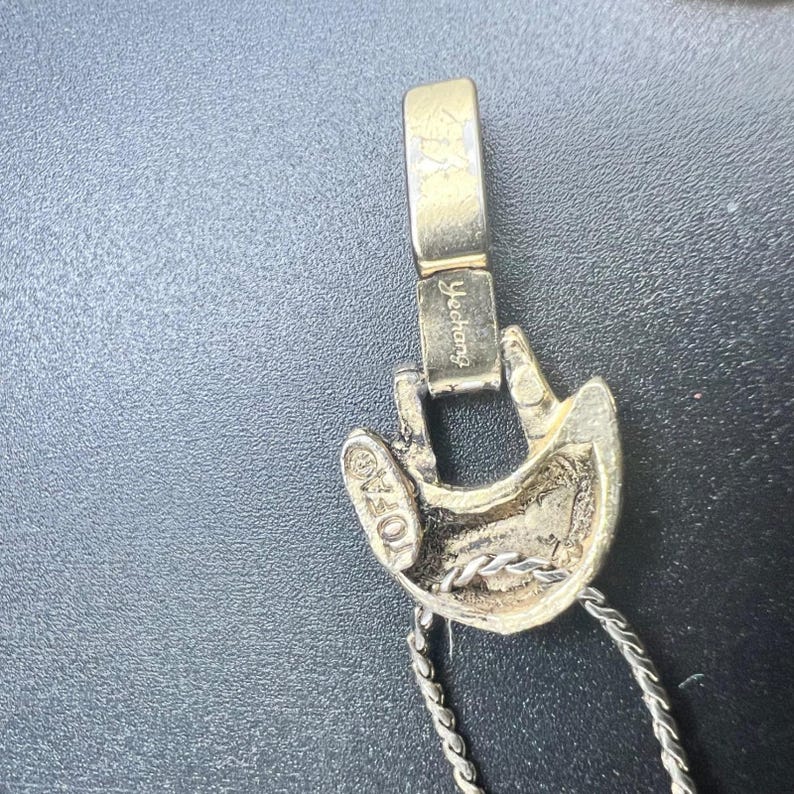 Vintage Yechang Cherub Angel Moon Heart Gold Tone Double Strand Charm Bracelet Bild 6