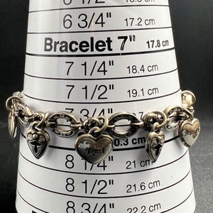 Brighton Power of Pink Breast Cancer Awareness Heart Charm Bracelet Silver Tone image 8