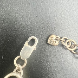 Y2K Brighton Silver Tone Spiral Scrollwork Link Bracelet Heart image 4
