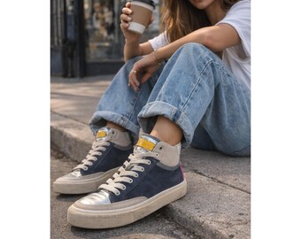 Rag & Bone Suede Colorblock High Top Sneakers Women's 7.5 Designer Casual