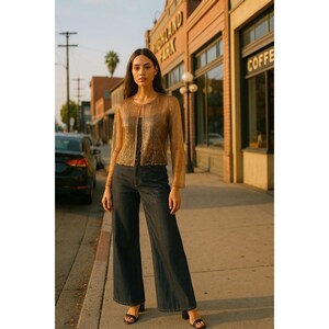 Tory Burch Black Sequin Jacket Cardigan XS Sparkle Evening Cocktail Par