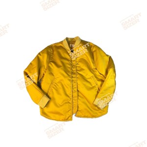 Acne Studios - Blouson aviateur en satin jaune avec bouton-pression pour homme, taille M image 2