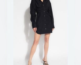 T by Alexander Wang Sheer Silk Blend Tunic Shirt – Black (Size S)