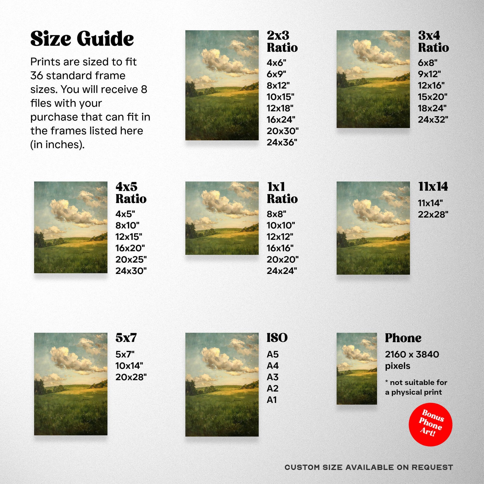Green Field PRINTABLE Download Landscape Decor Landscapes Print Green ...