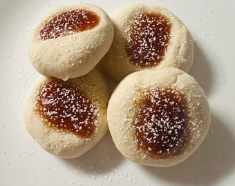 Guaven-Frischkäse-Fingerabdruck-Kekse