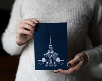 Shryacuse Utah LDS Tempel flache Grußkarten