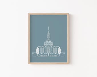 Orem Utah LDS Temple Art | LDS Temple Print | LDS Wedding Gift | Missionary Gift | Temple Art