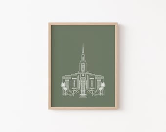 Red Cliffs Utah LDS Temple Art | LDS Anniversary Gift | LDS Temple Print | Missionary Gift | Temple Art