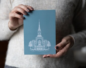 Burley Idaho LDS Tempel flache Grußkarten