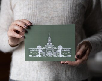 Córdoba Argentinien LDS Tempel flache Grußkarten