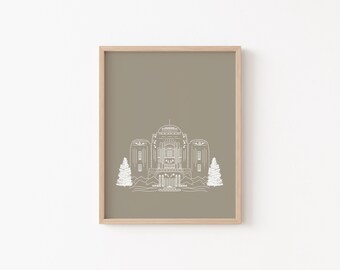 Meridian Idaho LDS Temple Print | LDS Temple Art | LDS Wedding Gift | Missionary Gift | Latter-day Saint Baptism Gift