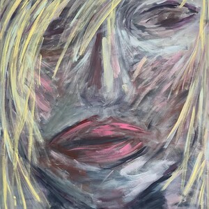 SHE'S VOGUE - Original Abstract Portrait Wall Art | Bold Expressionist Painting | Modern Female Face Fine Art | 36x48 | Wall Art