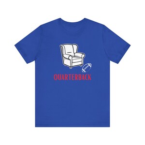Armchair Quarterback Short Sleeve Tee great gift for football fan Funny Shirt for Sports Lover