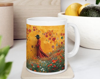 Art Coffee Mug, Klimt Mug, Art Lover Gift Idea, Mothers Day Gift Mug, Art Student Cup, Beautiful Mug, Designer Mug 003