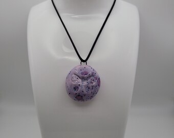 Handmade purple butterfly charm pendant necklace