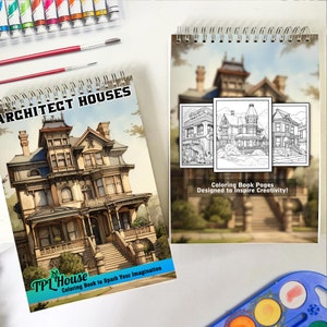 Architect Houses Coloring Book Explore 30 Captivating Coloring Pages, Showcasing Architect Houses that Inspire Imagination and Creativity image 2