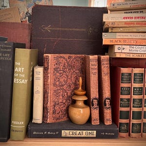 Antique Hardcover Books - lot of 2 - Old Vintage Book Stack