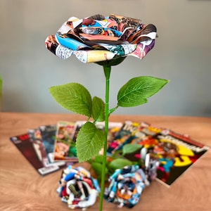 Handmade Comic Book Roses • CHOOSE FROM: New, Vintage, My Little Pony • 13”  Unique Gift for Comic Lovers