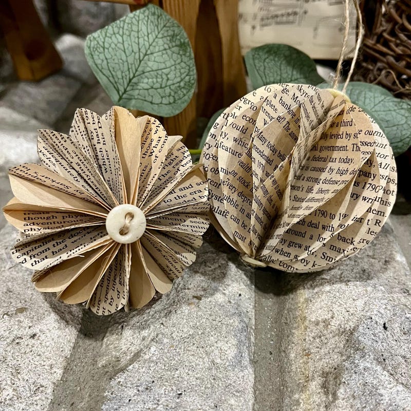 Pages If Book Ornaments Etsy