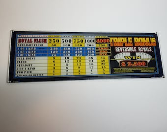 Las Vegas Slot Machine Video Poker Glass Display   Free Shipping