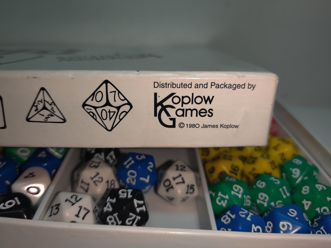 Vintage 1980 Koplow Games Dice Box Set for Table Top Gaming Etsy