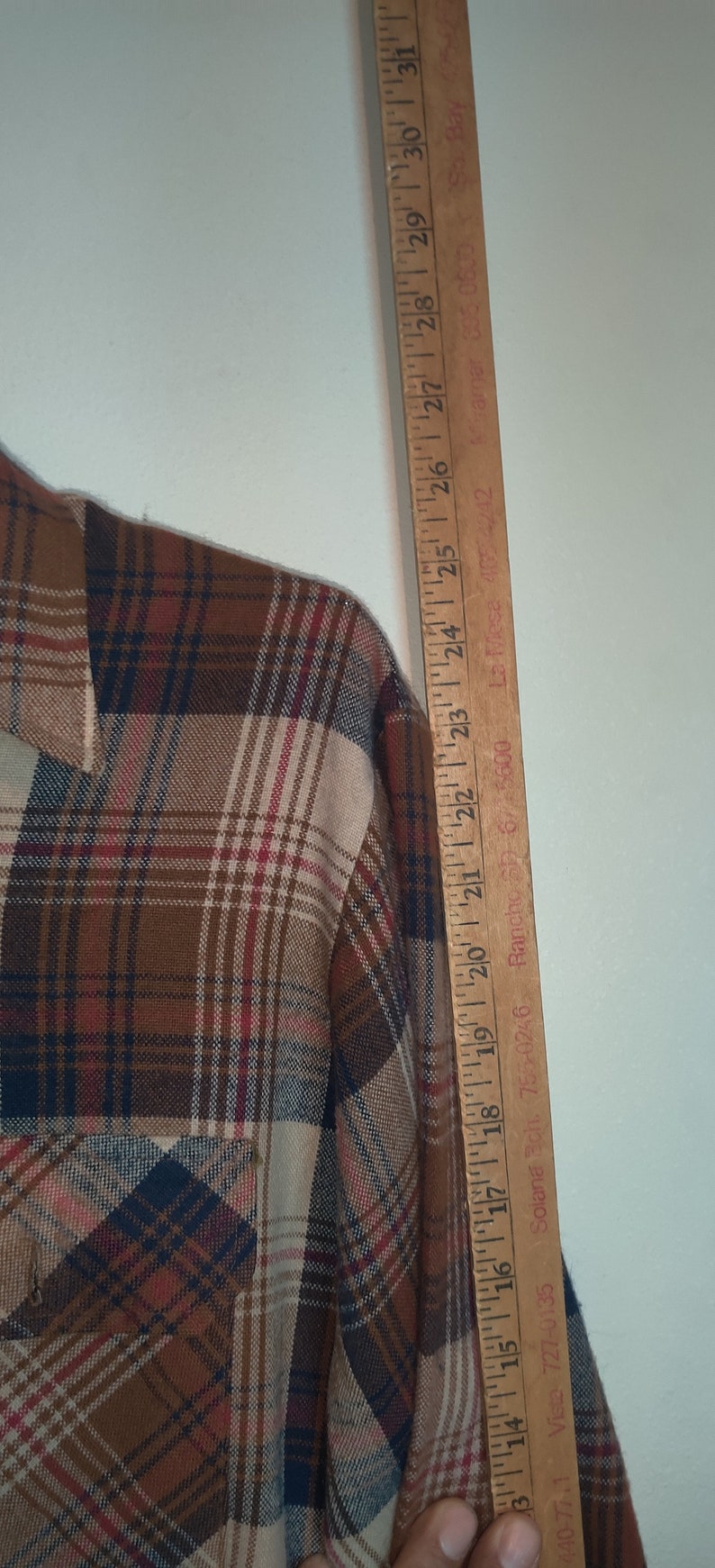 Plaid Shirt Medium Long Sleeve Shirt Free Shipping