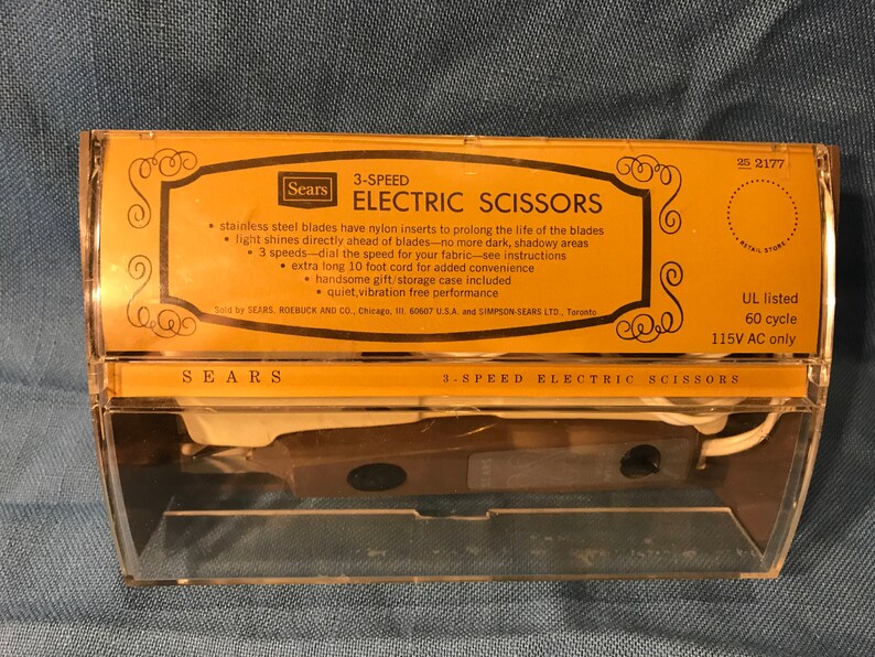 Vintage Sears and Roebuck 3 Speed Electric Scissors Etsy