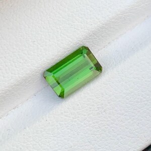 Natural Tourmaline Loose Gemstone For Jewelry, Faceted Tourmaline Gemstone, Green Tourmaline gemstone , Emerald Cut Tourmaline, 2.35 CT