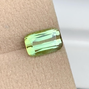 Natural Tourmaline Loose Gemstone For Jewelry, Faceted Tourmaline Gemstone, lime Green Tourmaline Ring, cushion shape Tourmaline, 2.45 CT