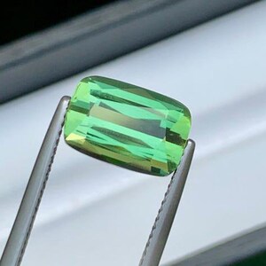 Natural Blue Green Tourmaline Gemstone For Ring Making , Cushion Cut Tourmaline Stone, faceted tourmaline gemstone, ring stone, 4.80 CT