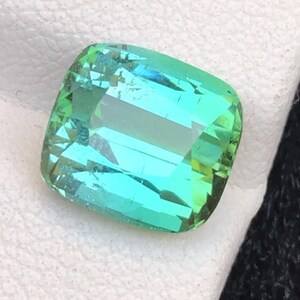 Natural Tourmaline Loose Gemstone For Jewelry, Faceted Tourmaline Gemstone, Bluish Green Tourmaline Ring, cushion Cut Tourmaline, 4.20 CT