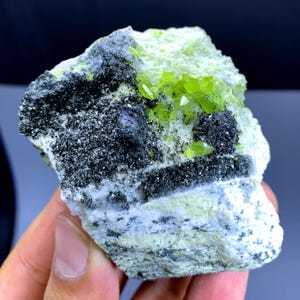 Green Titanite Sphene Crystals on Matrix from Skardu Pakistan - 165 gram