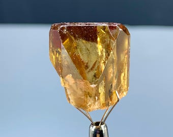 Natural Terminated Golden Color Topaz Crystal from Skardu Pakistan - 10 gram