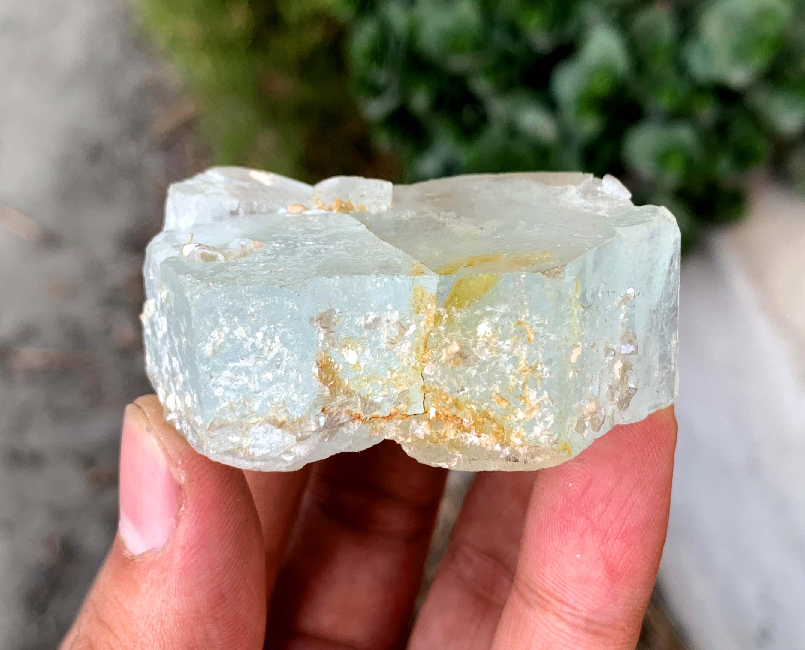 スカイブルーアクアマリンクリスタル - パキスタン産原石アクアマリン