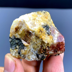 Natural Red Zircon Crystals on Matrix from Skardu Pakistan - 72 gram