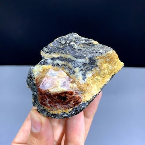 Natural Red Color Zircon on Matrix, Zircon Crystal, Zircon Specimen from Skardu Pakistan - 231 grams