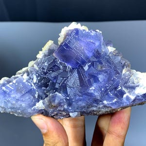 Purple Phantom Fluorite on Calcite from Baluchistan Pakistan - 687 gram