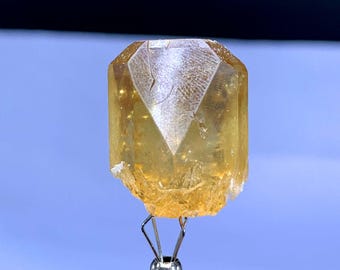 Natural Terminated Golden Color Topaz Crystal from Pakistan - 15 gram